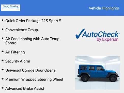 New 2026 Jeep Wrangler Unlimited Sport AWD/4WD image 7