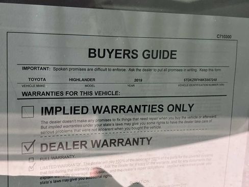 Used 2019 Toyota Highlander XLE w/ Protection Package #3 FWD image 24