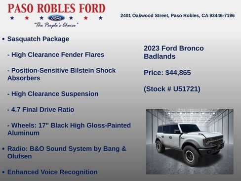 Used 2023 Ford Bronco Badlands AWD/4WD image 13