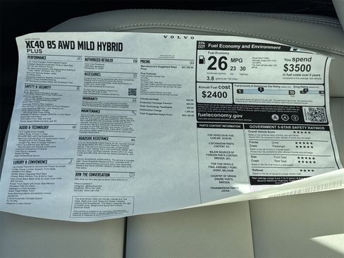 New 2026 Volvo XC40 B5 Plus w/ Protection Package Premier image 30