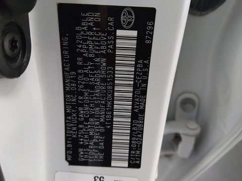 Used 2019 Toyota Camry XSE w/ 4 Season Floor Mat Package image 33