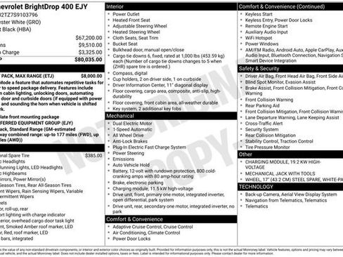 Used 2025 Chevrolet Brightdrop 400 w/ Battery Pack, Max Range image 33