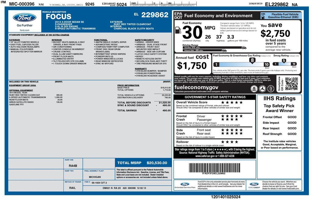 Used 2014 Ford Focus SE FWD image 3