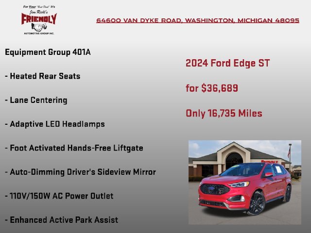 Used 2024 Ford Edge ST w/ Equipment Group 401A AWD/4WD image 10
