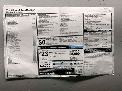 New 2026 BMW X7 xDrive40i w/ Premium Package image 12