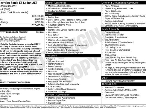 Used 2012 Chevrolet Sonic LT FWD image 2