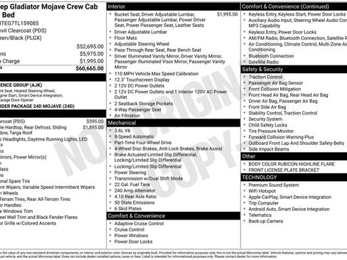 New 2026 Jeep Gladiator Mojave AWD/4WD image 24