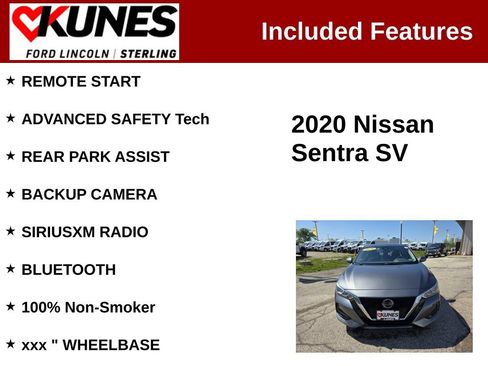 Used 2020 Nissan Sentra SV FWD image 2