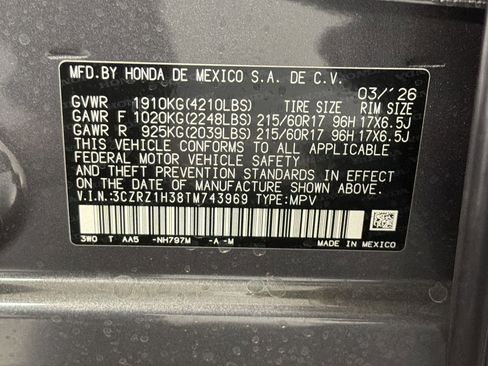 New 2026 Honda HR-V LX image 19