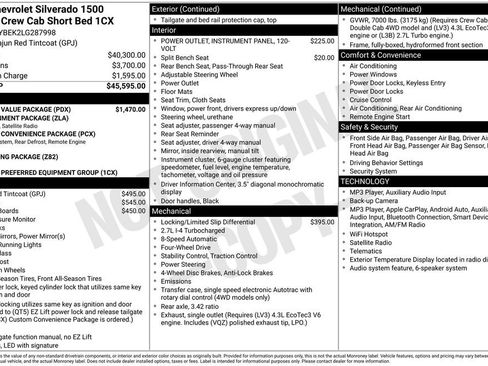 Used 2020 Chevrolet Silverado 1500 Custom w/ Custom Value Package AWD/4WD image 3