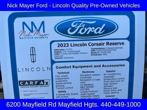 Used 2023 Lincoln Corsair Reserve image 23