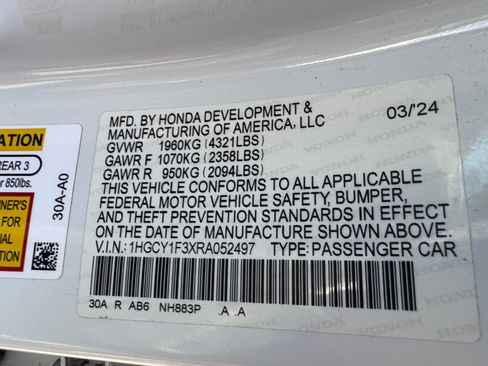 Used 2024 Honda Accord EX image 16