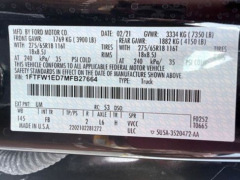 Used 2021 Ford F150 XLT w/ Equipment Group 302A High AWD/4WD image 19