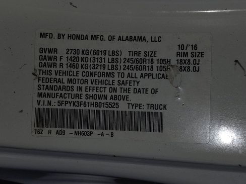 Used 2017 Honda Ridgeline RTL-T image 33