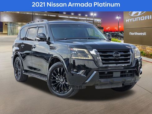 Used 2021 Nissan Armada Platinum w/ Captain's Chairs Package RWD image 1