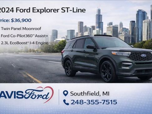 Used 2024 Ford Explorer ST-Line w/ Class IV Trailer Tow Package image 1