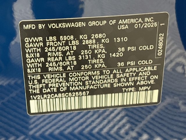 Certified 2025 Volkswagen Atlas SE AWD/4WD image 30