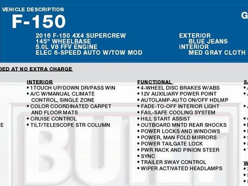 Used 2016 Ford F150 XLT w/ Equipment Group 302A Luxury image 20