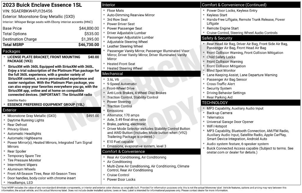 Used 2023 Buick Enclave Essence FWD image 5