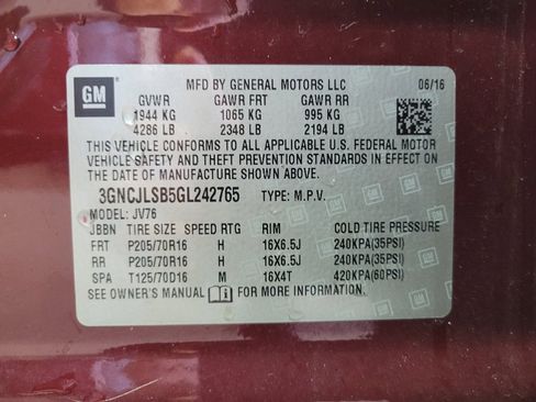 Used 2016 Chevrolet Trax LT w/ LT Sun and Sound Package FWD image 33