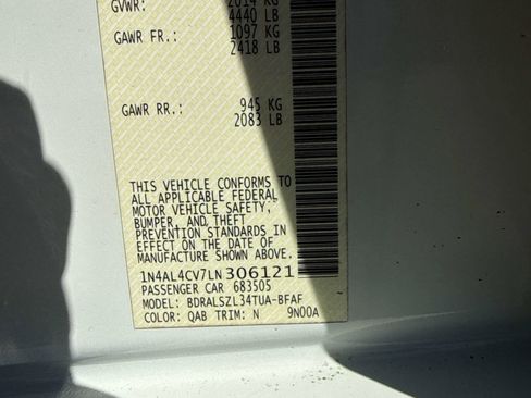 Used 2020 Nissan Altima 2.0 SR FWD image 27
