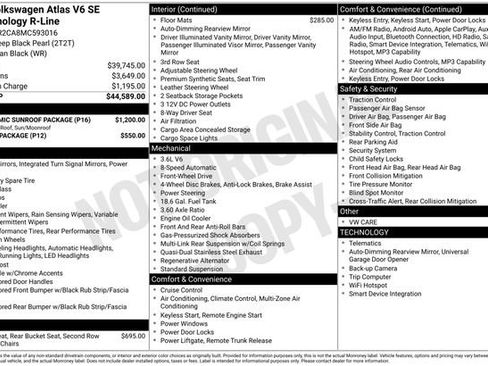 Used 2021 Volkswagen Atlas SE w/ Panoramic Sunroof Package image 31