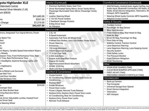 Used 2021 Toyota Highlander XLE image 7