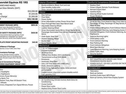 Used 2022 Chevrolet Equinox RS w/ Infotainment Package AWD/4WD image 5
