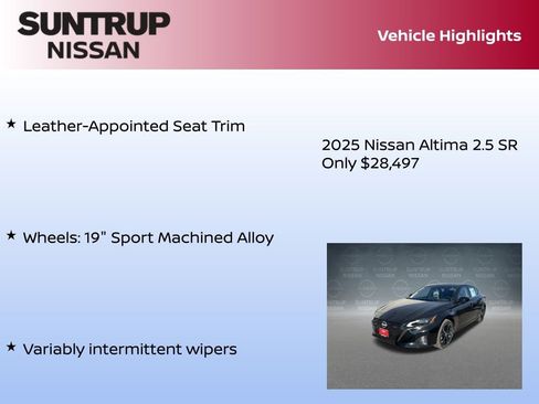 New 2025 Nissan Altima 2.5 SR w/ SR Premium Package image 35