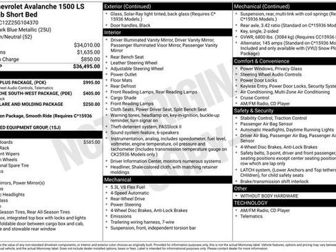 Used 2005 Chevrolet Avalanche LS w/ Onstar Plus Package RWD image 5