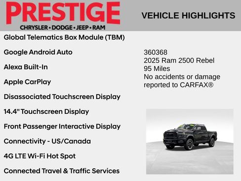 Used 2025 RAM 2500 Rebel w/ Rebel Level 2 Equipment Group AWD/4WD image 8