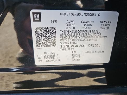 Certified 2020 Chevrolet Traverse LT w/ Driver Confidence II Package image 33