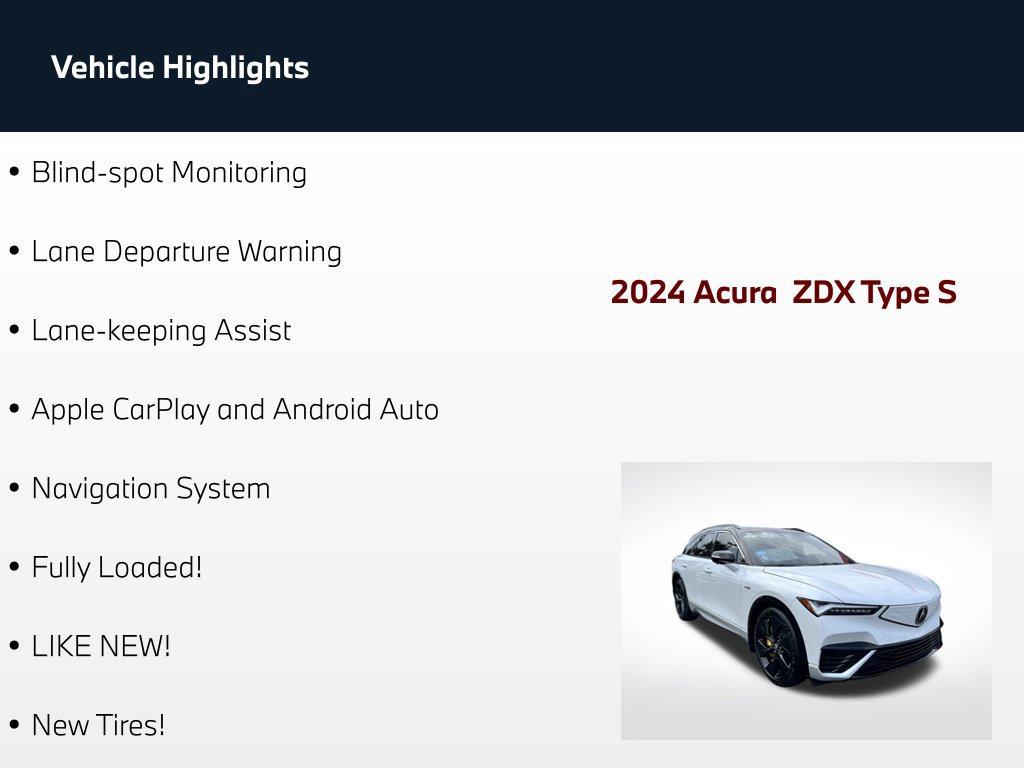 Used 2024 Acura ZDX Type S AWD/4WD image 90