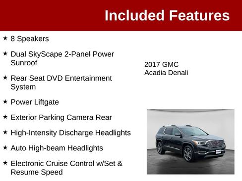 Used 2017 GMC Acadia Denali w/ Technology Package AWD/4WD image 4