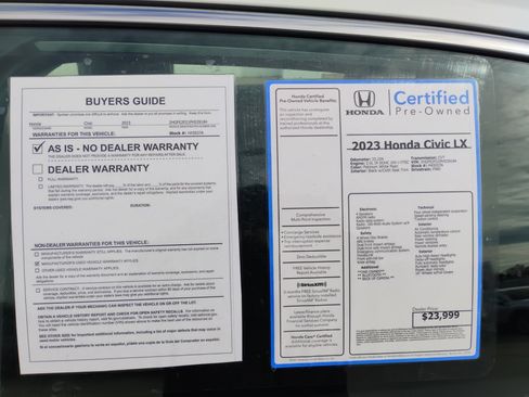 Certified 2023 Honda Civic LX image 33