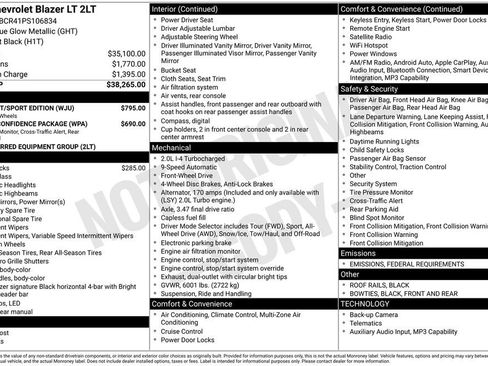 Certified 2023 Chevrolet Blazer LT w/ Midnight/Sport Edition image 28