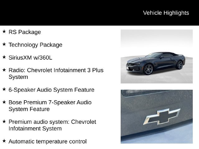 Certified 2020 Chevrolet Camaro LT w/ RS Package RWD image 8