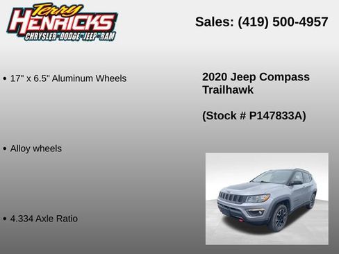 Used 2020 Jeep Compass Trailhawk AWD/4WD image 23