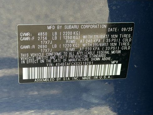 Certified 2025 Subaru Outback Premium image 45