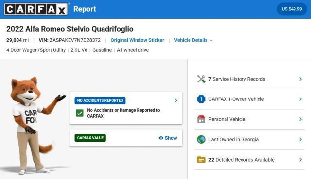 Used 2022 Alfa Romeo Stelvio Quadrifoglio w/ Active Assist Plus Package AWD/4WD image 7