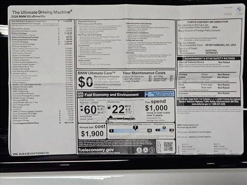 New 2026 BMW X5 xDrive50e w/ M Sport Package image 17
