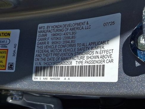 Certified 2025 Honda Accord LX image 28