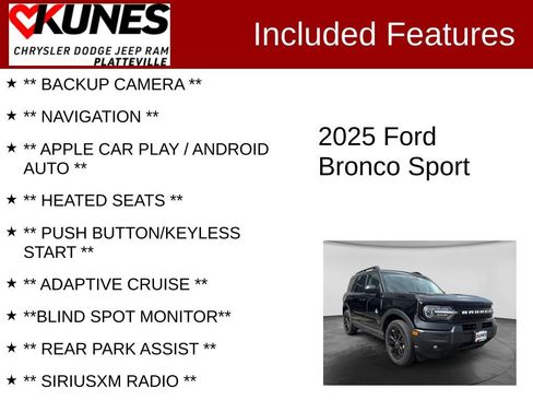 Used 2025 Ford Bronco Sport Outer Banks AWD/4WD image 2