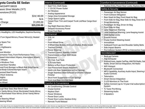 Used 2023 Toyota Corolla SE FWD image 3