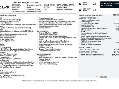 Used 2023 Kia Stinger GT-Line w/ Sun & Sound Package image 3