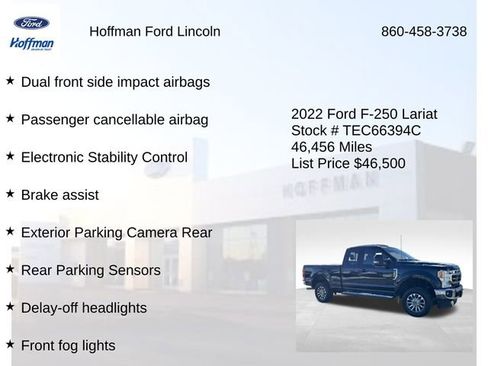 Certified 2022 Ford F250 Lariat w/ Snow Plow Prep Package image 24