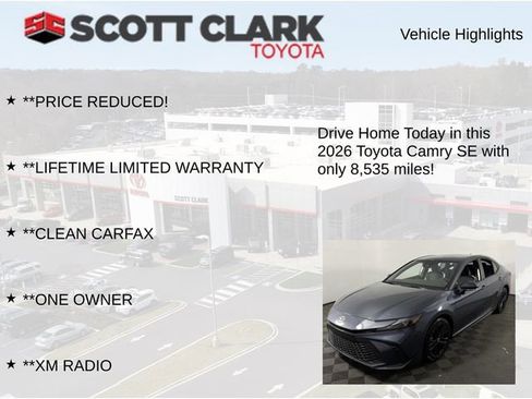 Used 2026 Toyota Camry SE w/ Multimedia Upgrade Package FWD image 13