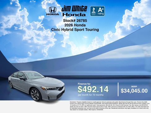 Used 2026 Honda Civic FWD Hybrid Sedan image 7