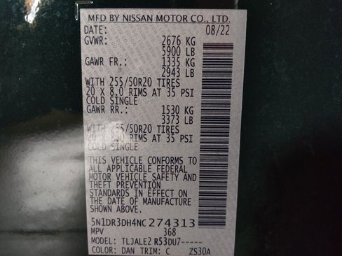 Used 2022 Nissan Pathfinder Platinum w/ Cargo Package FWD image 33