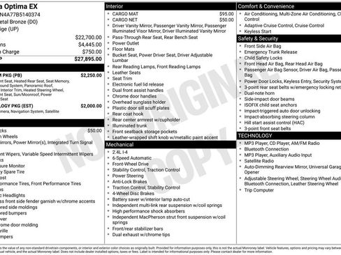 Used 2011 Kia Optima EX w/ Premium Pkg FWD image 4